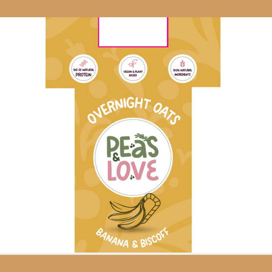 Banana & Biscoff | Overnight Oats | Grab & Go | Ready to Eat - Peas and Love