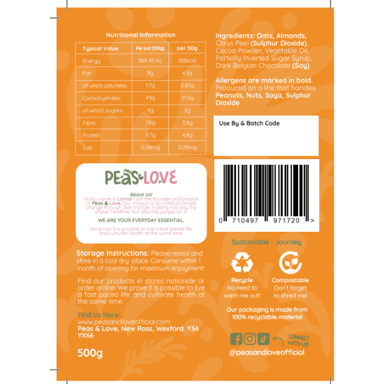 Chocolate Orange & Almond - Peas and Love