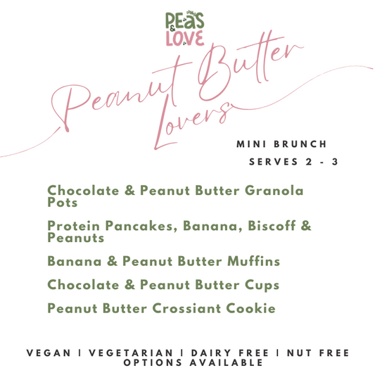 Mini Brunch Platter | Protein Pancakes | Serves 2-3 | Peanut Butter Lovers - Peas and Love