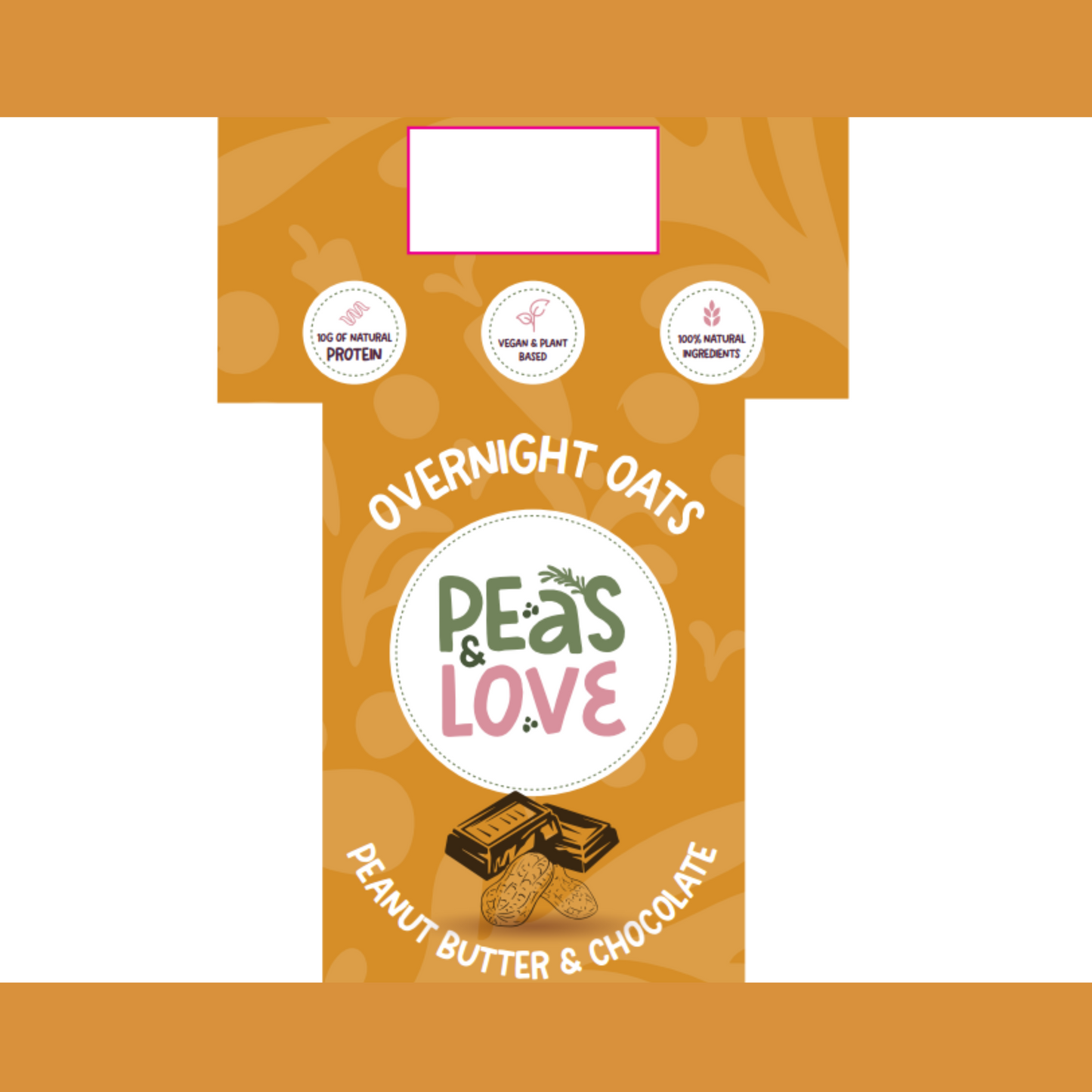 Chocolate and Peanut Butter |Overnight Oats | Grab & Go | Ready to Eat - Peas and Love